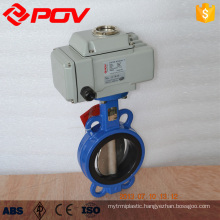 Midline type viton electric actuator wafer type butterfly valve
